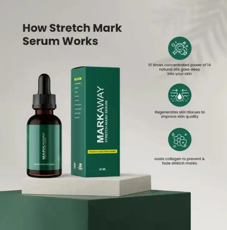 Markaway Stretch Mark Serum 30ml – Herbal Hydration & Skin Tone Repair